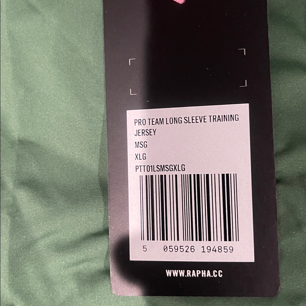 Rapha Green Long Sleeve Training Jersey with Mint Sleeves - Picture 2 of 4
